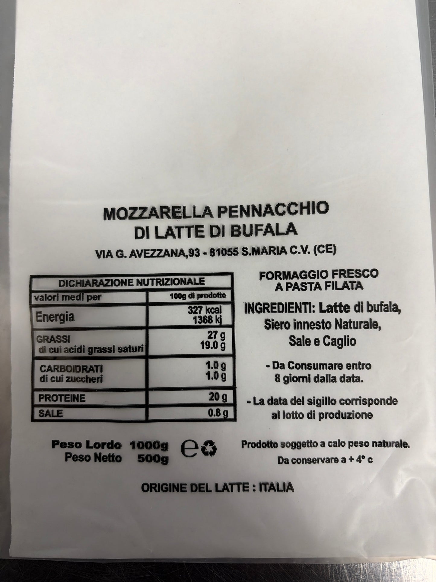 Nodini di Bufala artigianali fatti a mano