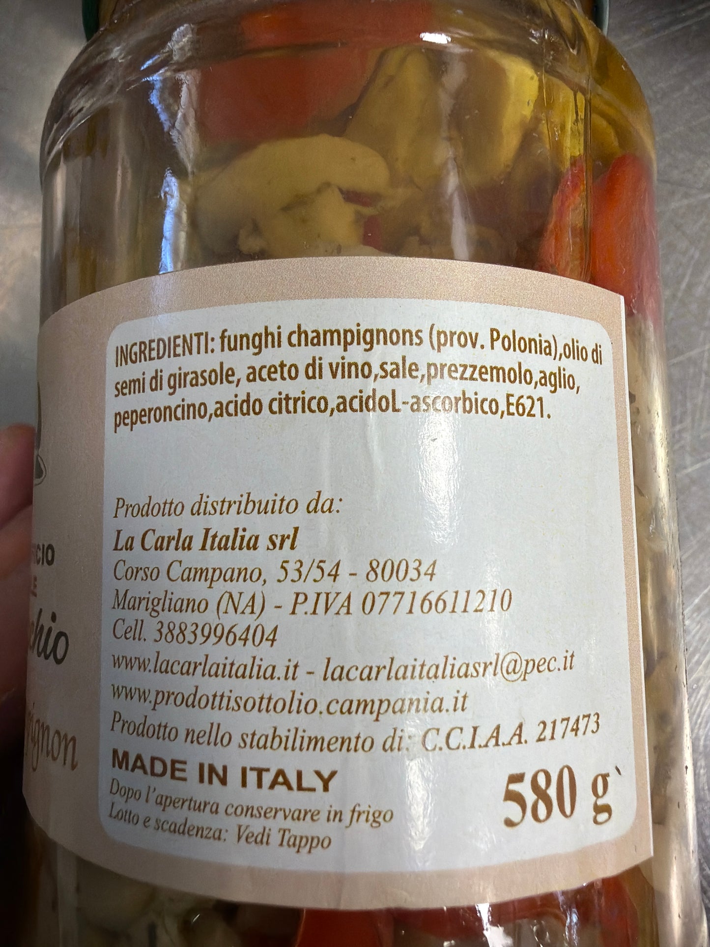 Funghi champignon sott’olio, vasetto da 570 g