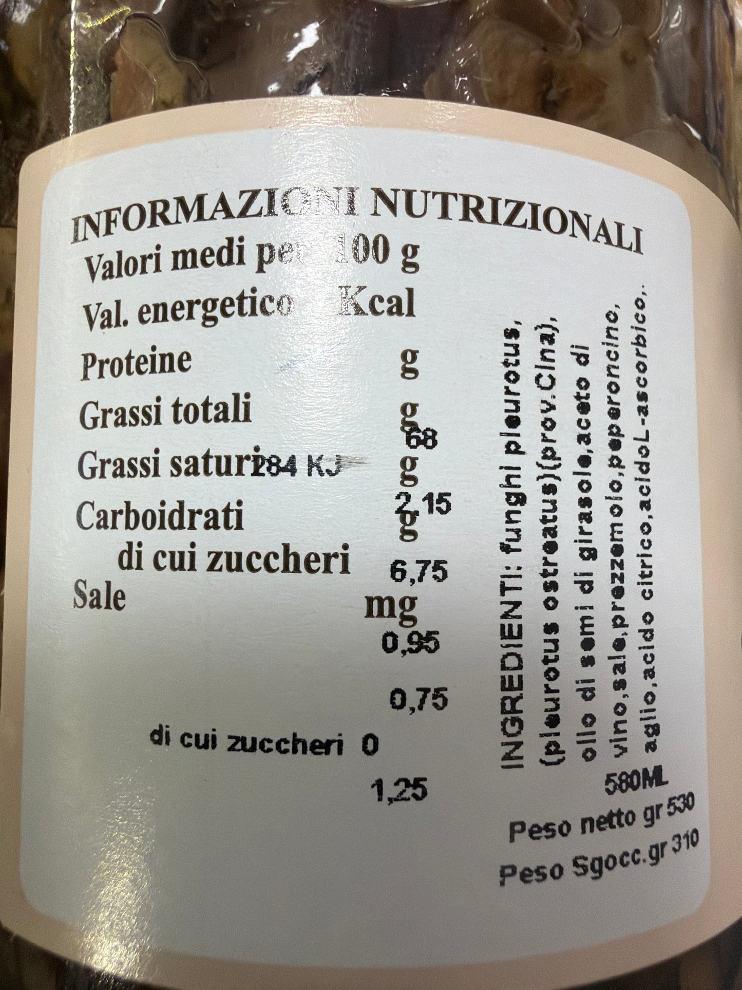 Funghi alla brace sott’olio, vasetto da 570 g