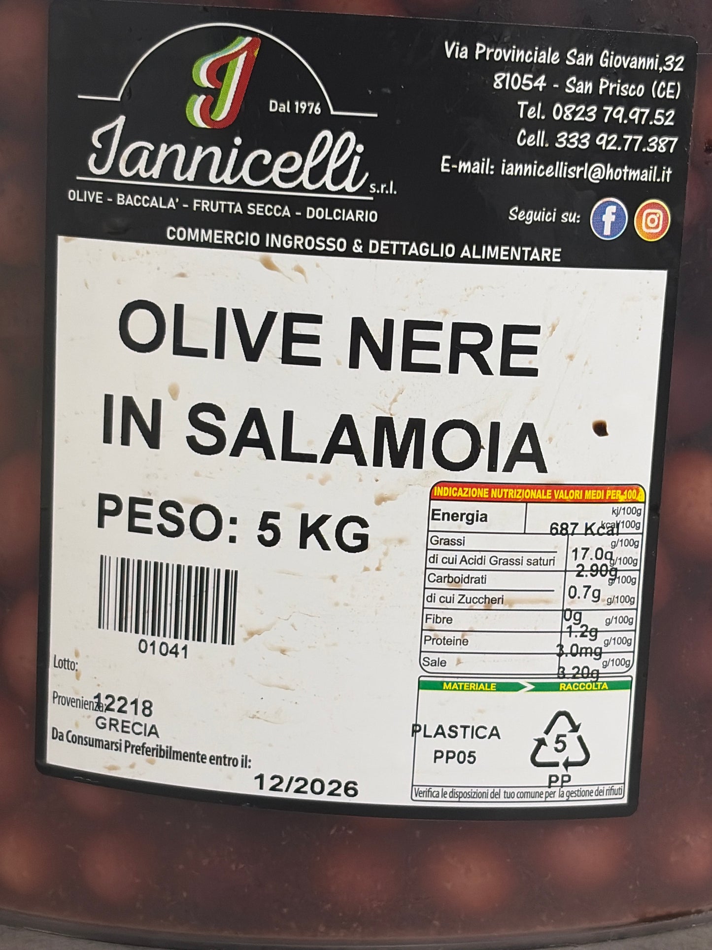 Olive Nere tipo Gaeta  da 500gr