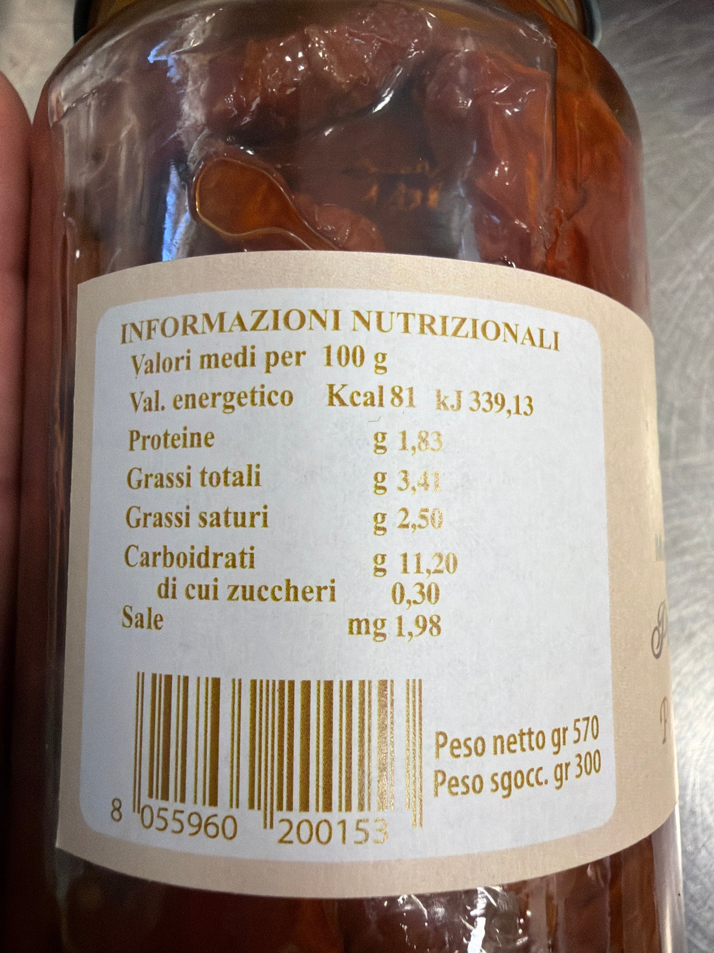 Pomodori secchi sott’olio, vasetto da 570 g