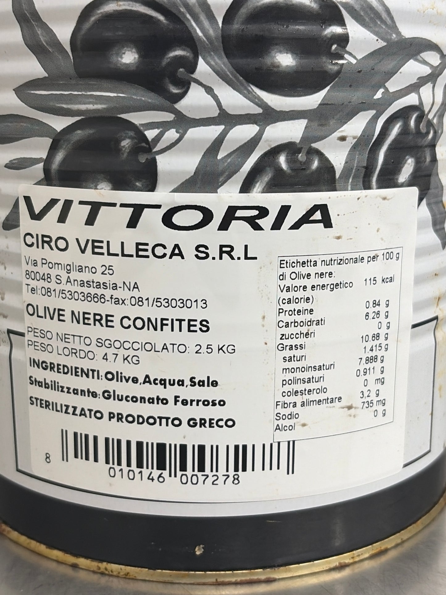 Olive nere giganti infornate da 500gr