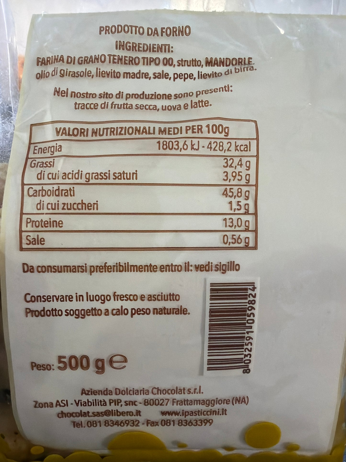 Taralli sugna e pepe confezione da 500gr
