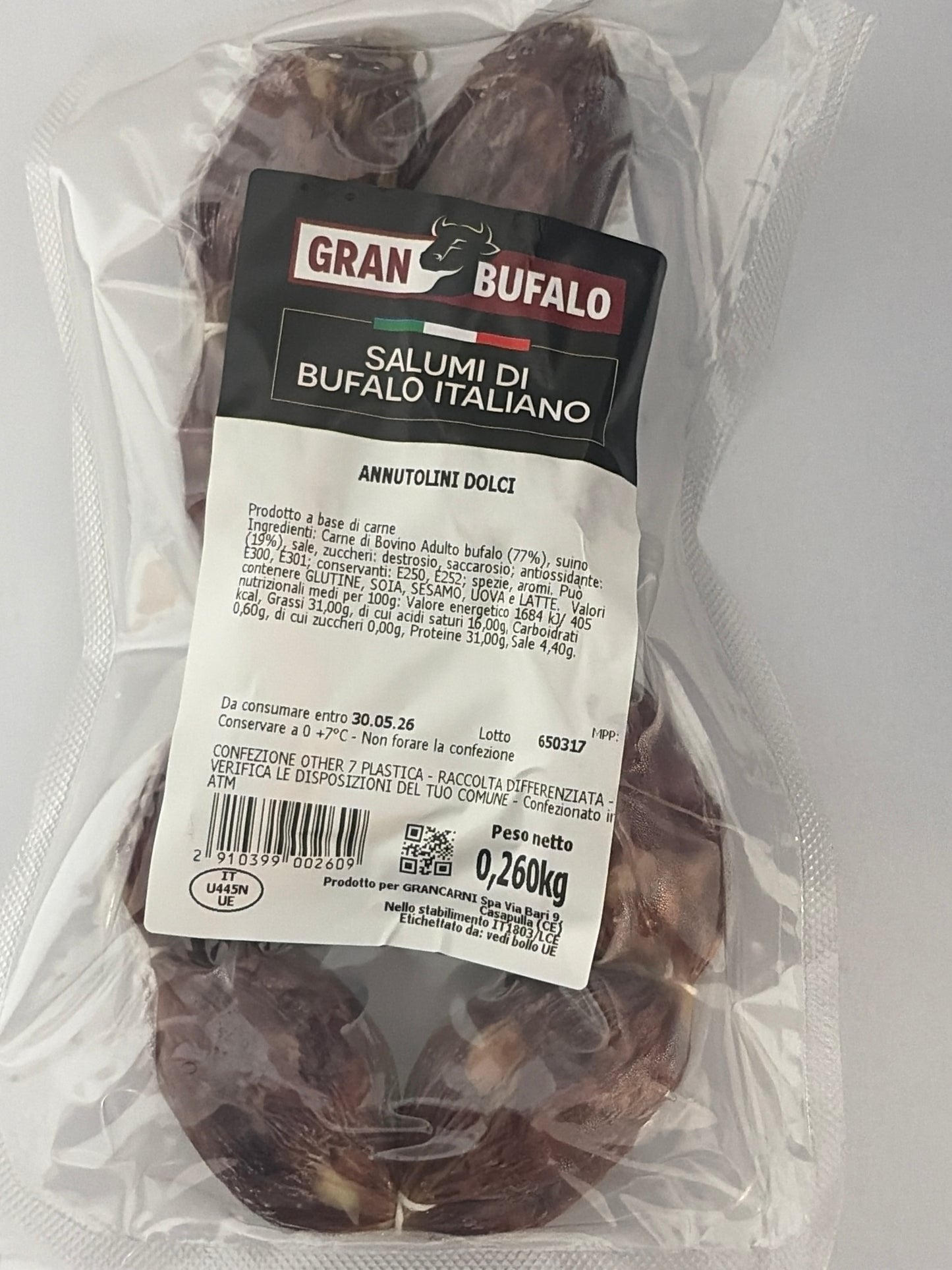 Annutolini dolci di bufalo da 260gr