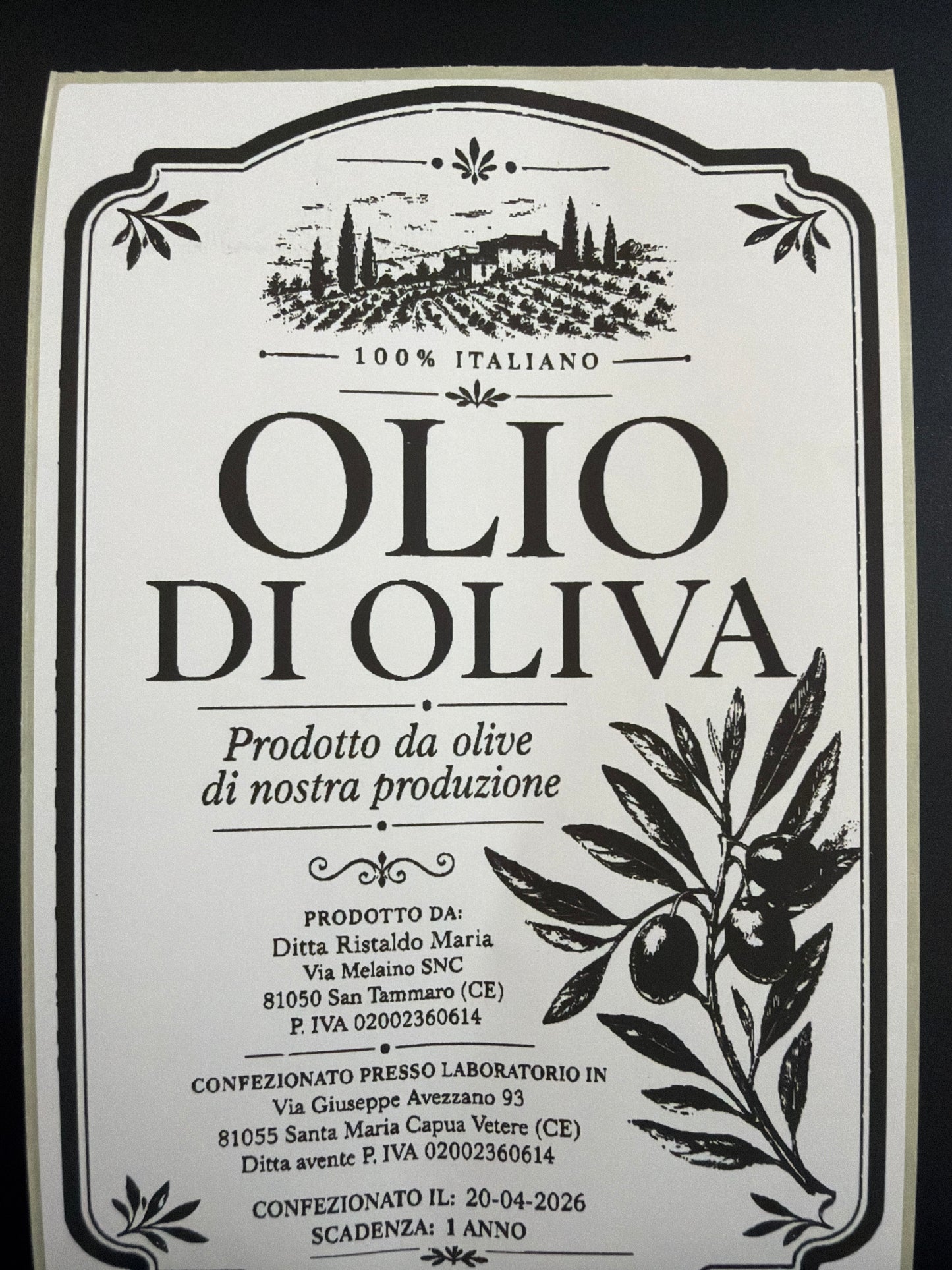 Olio di Oliva tanica da 2 lt