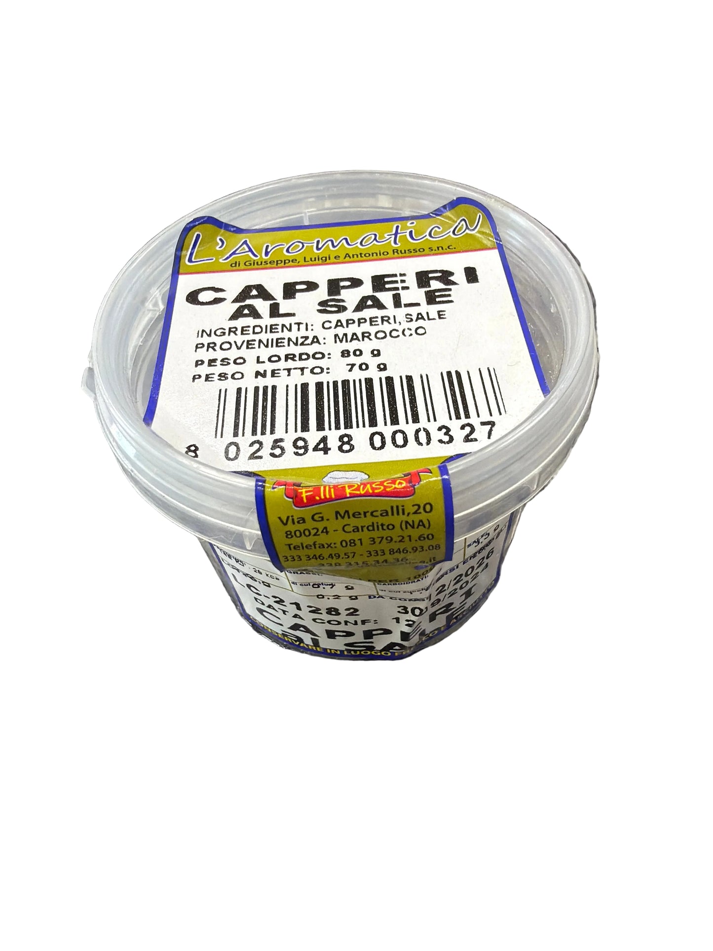 Capperi al sale da 70 gr