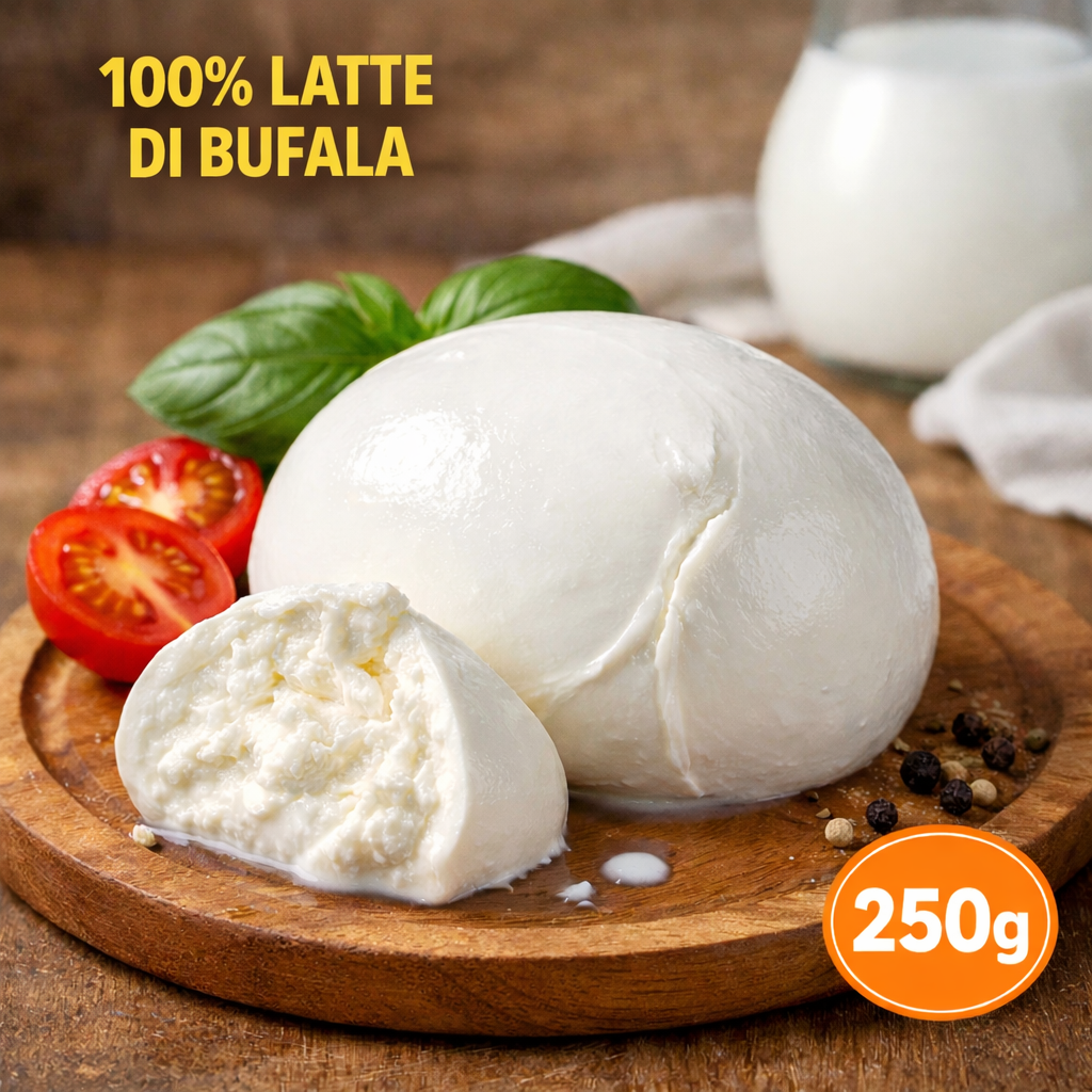 Mozzarella 100% km/0  di bufala porzione da 250 gr